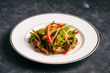 牛肉細切りとピーマンの炒めセット