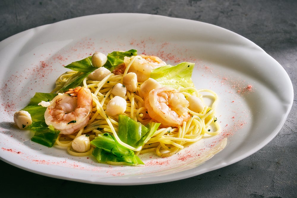 エビとキャベツのアンチョビバターパスタ